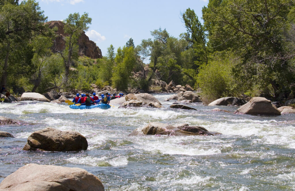 Whitewater rafting and kayaking on the Arkansas River